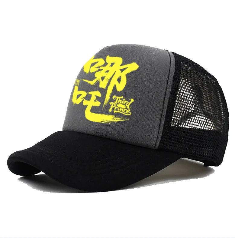 Men's white polyester baseball cap showing casual style with curved peak