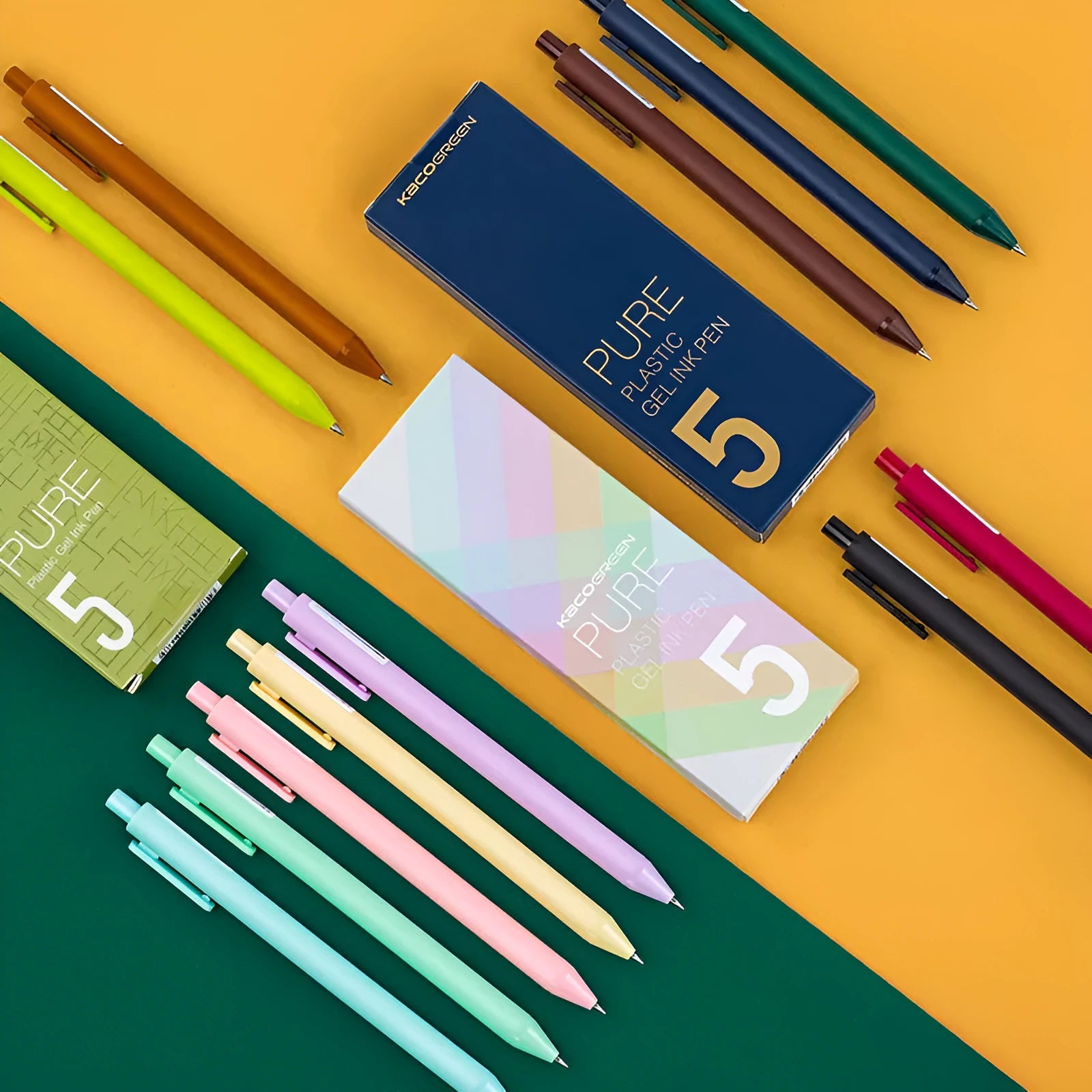 Candy Color Gel Pen 0.5mm fine point plastic shell 14.4cm assorted colours Macaron Morandi Guofeng
