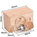 Wooden wish drift bottle shaped USB flash drive with transparent casing on display.
