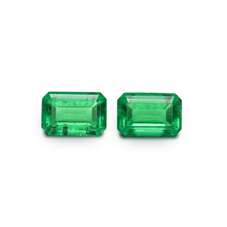 Columbia green cultivated emerald gemstones in round and princess cut sizes for jewellery making