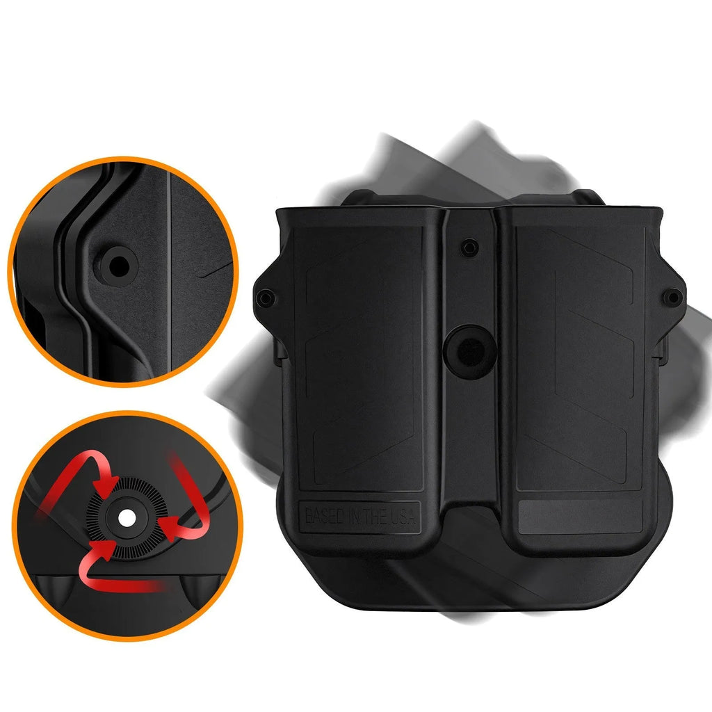 Universal black nylon magazine holder for storing documents on a desk
