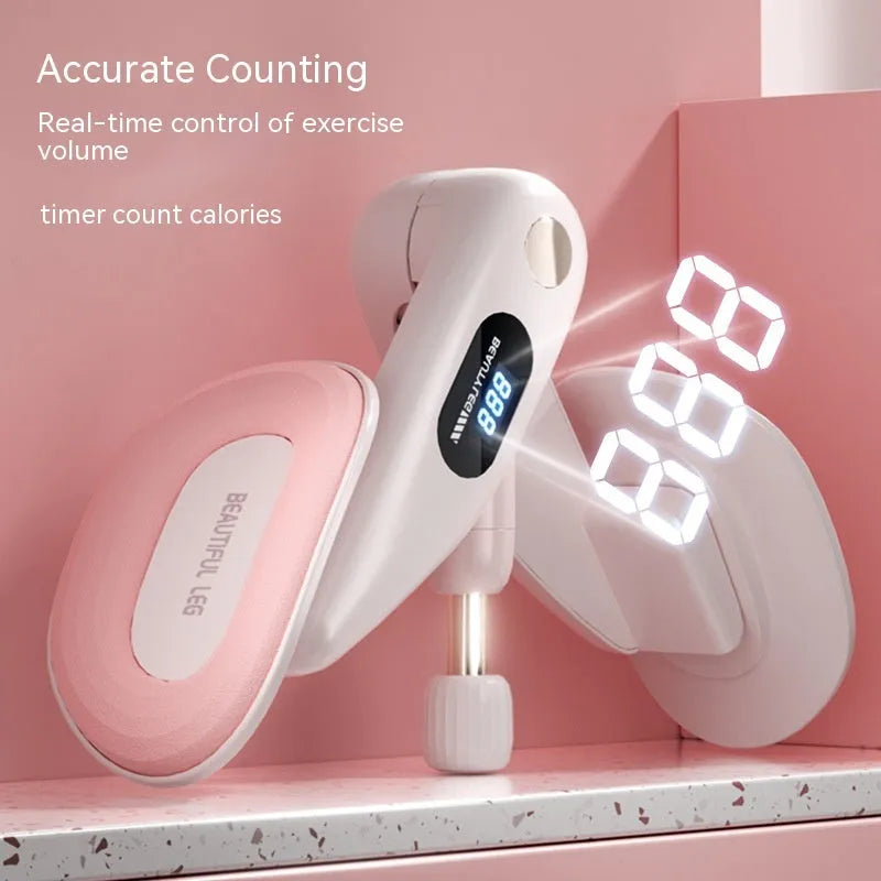 A pelvic floor muscle trainer with a counting function, shown in one of four available colours: blue, grey, green, or pink.