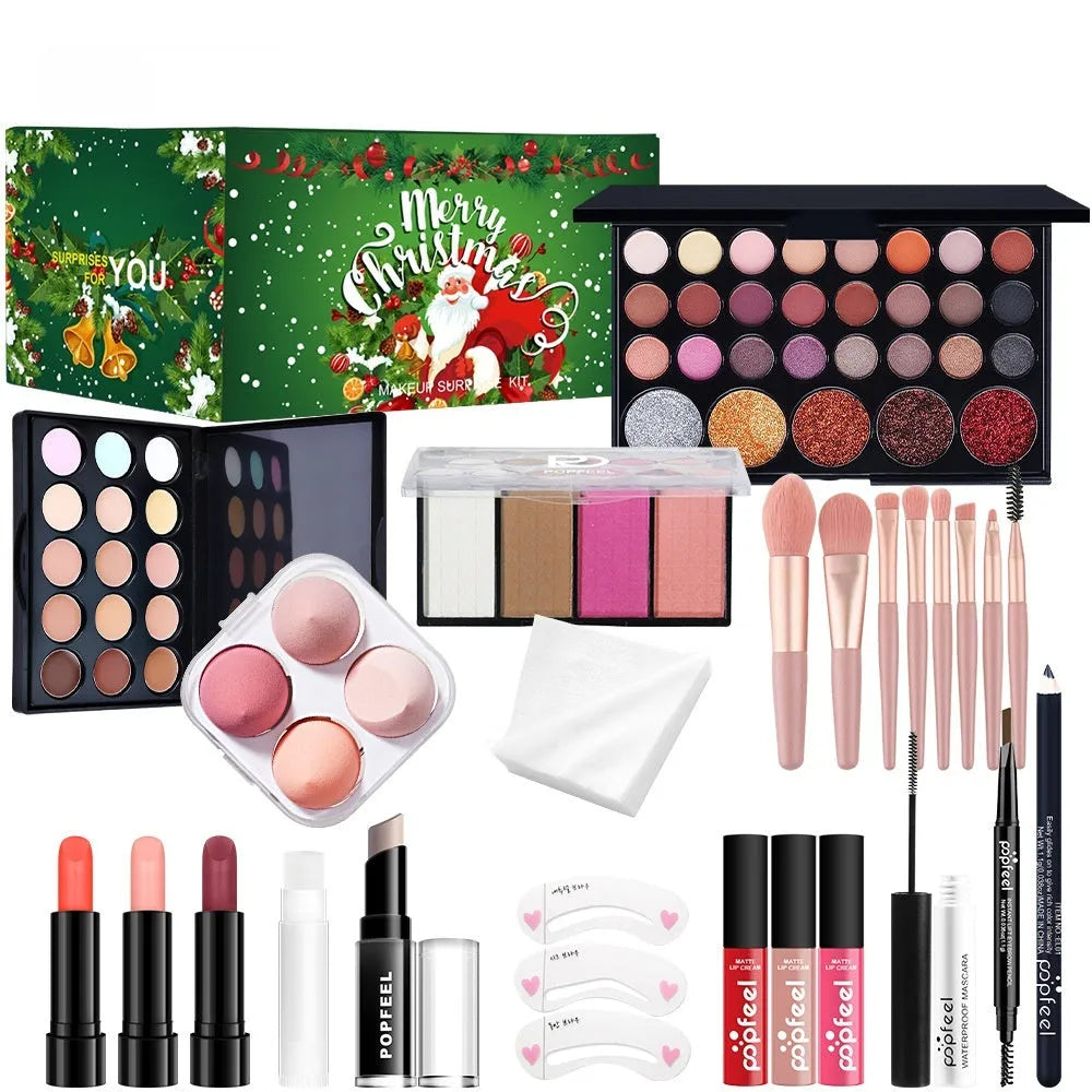 Christmas cosmetics suit makeup performance set green mermaid colour classification
