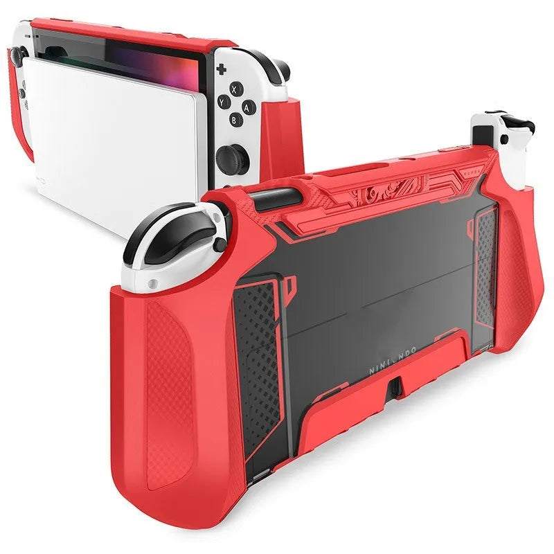 Nintendo Switch OLED 2021 TPU protective case in multiple colours showing anti-fall anti-slip gaming cover