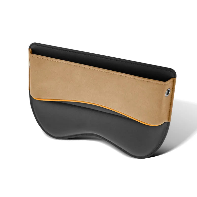 Waterproof leather car seat storage box in a choice of five suede-matching colours.