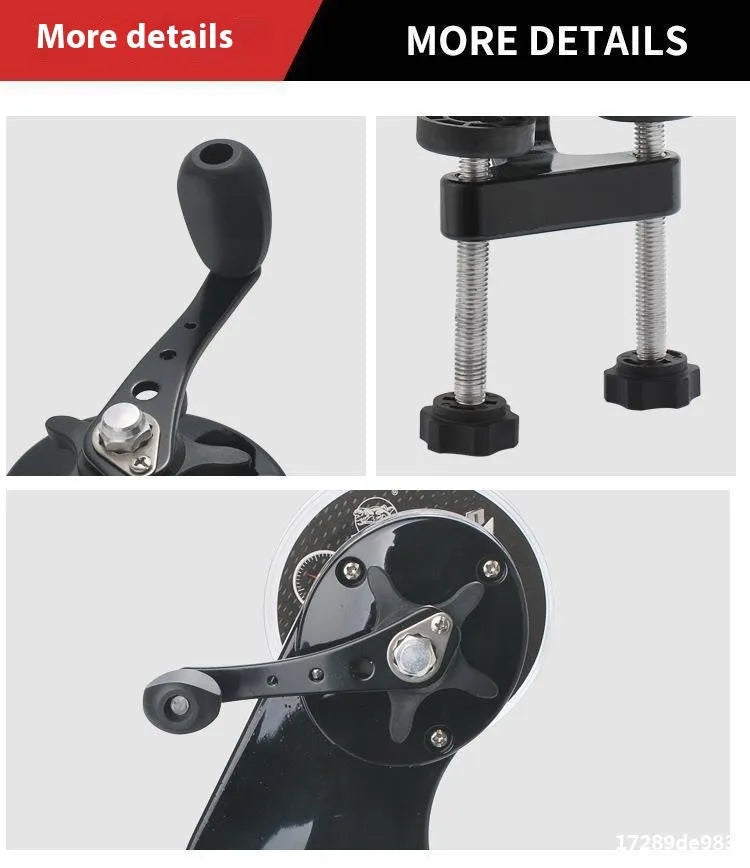 Composite fibre fishing line wrapping device with extension shaft for angling supplies