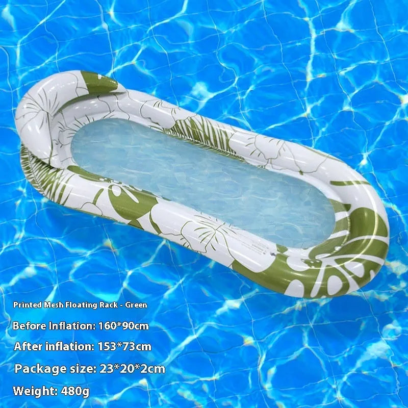 PVC inflatable floating row in gradient colour designs for pool or beach use