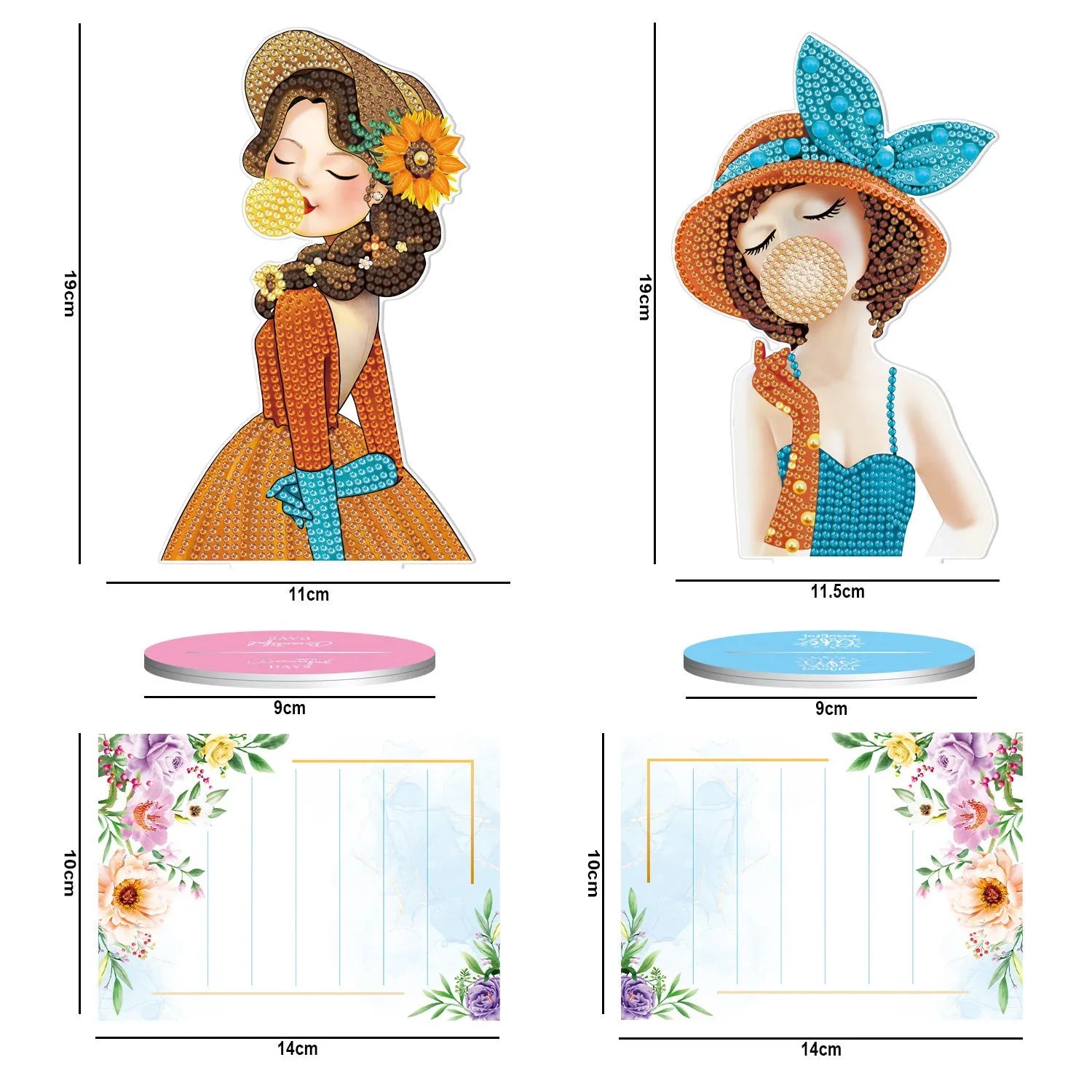 American style diamond painting desktop note clip decoration on a table.