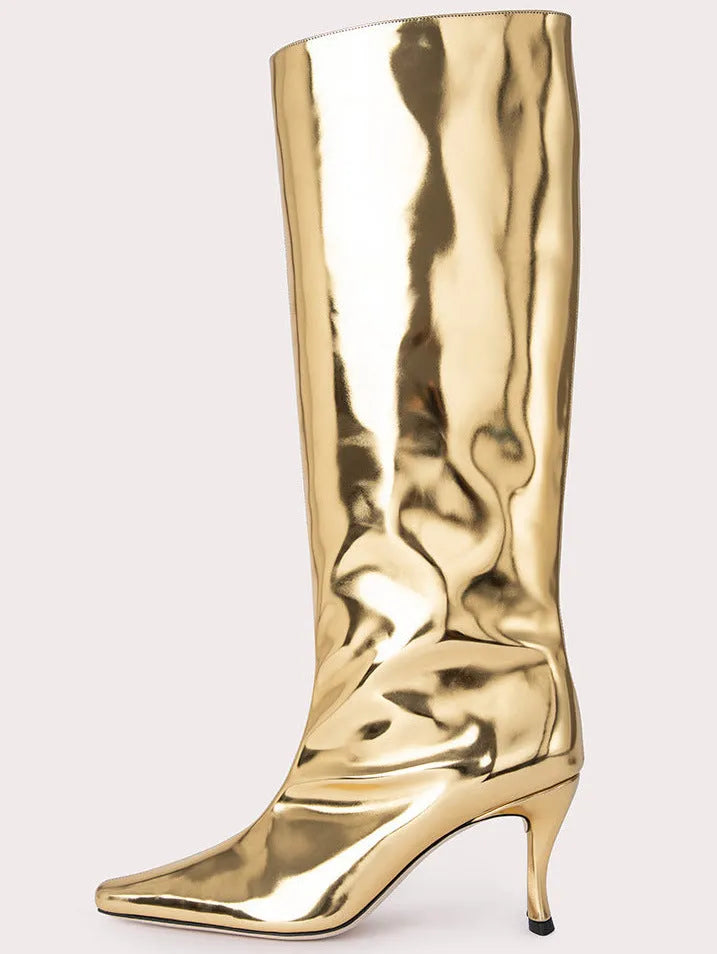 Women's square toe cowboy boot in microfiber, shown in available colours including black, grey, and patterned options.