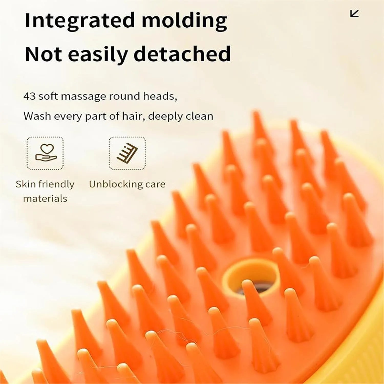 Green rechargeable 3-in-1 cat steam brush with silicone teeth for grooming and massage.