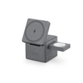 Black foldable magnetic wireless charger for iPhone, AirPods and Apple Watch with Type-C port