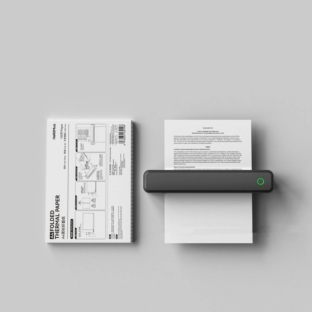 Black or white Bluetooth thermal printer for mobile drawing tasks in home offices