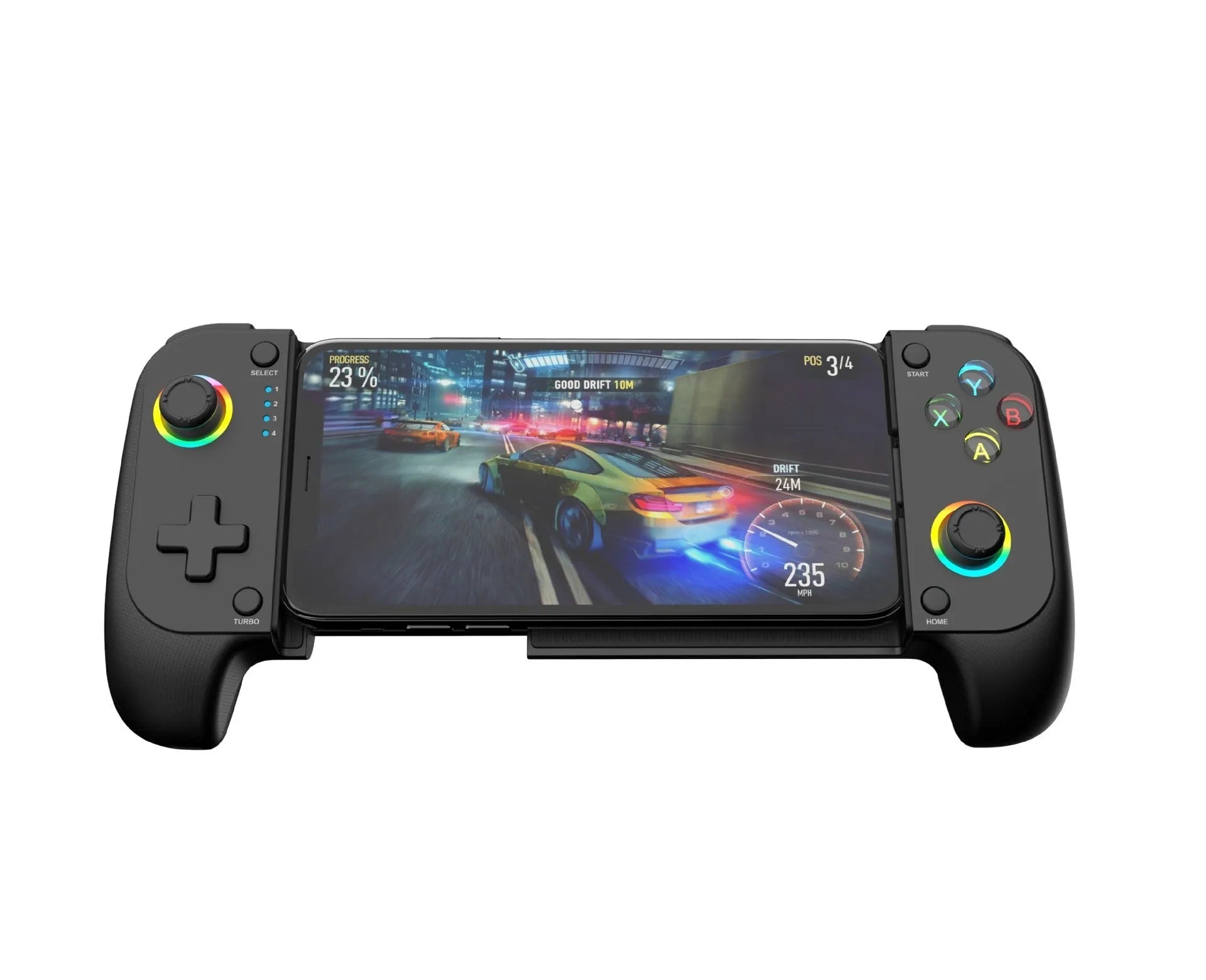 Bluetooth stretching mobile game controller for Android and iOS smartphones