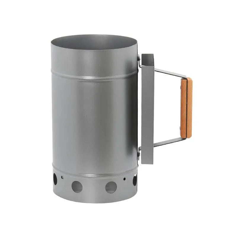 Zinc-iron alloy outdoor charcoal fire bucket with point carbon barrel design