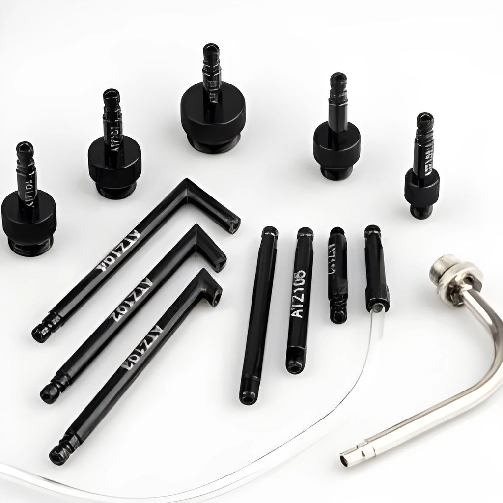 Automatic transmission oil refuelling tool kit with 13 pieces including transmission injector tool