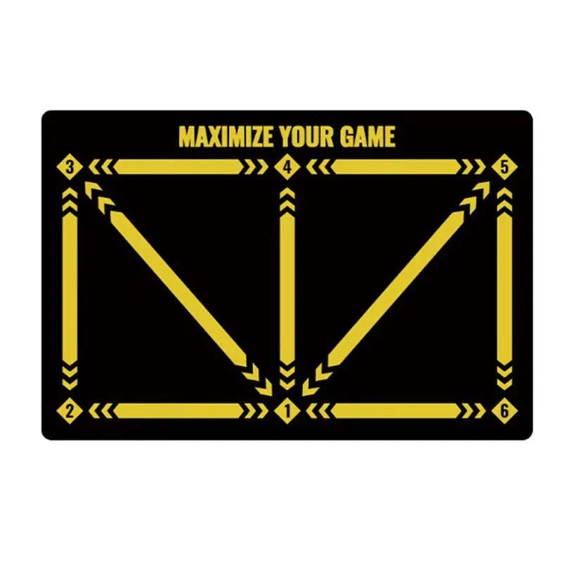 Indoor football training mat in cushion colour for skill practice and footwork drills