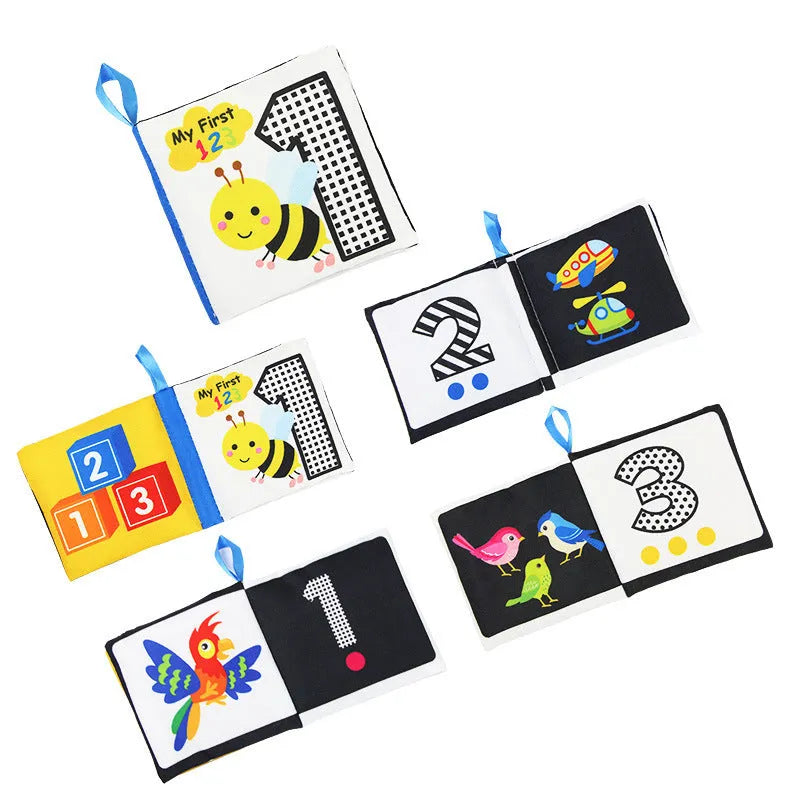 Baby early educational palm book with animal theme in OPP bag packaging for infants 0-2 years old