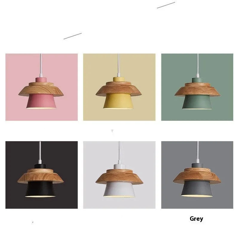 Nordic minimalist pendant light in white with warm bulb, 220V, for living room or dining room