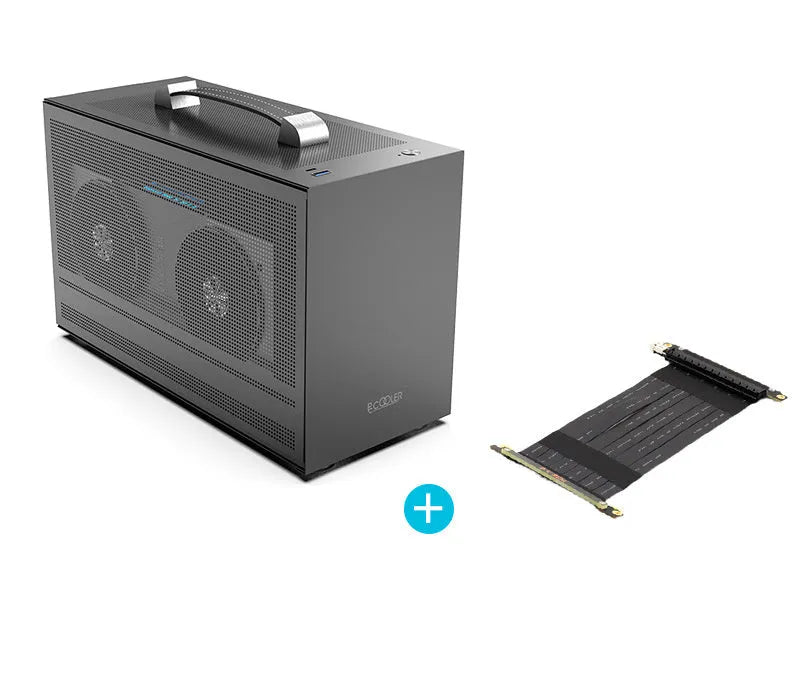 Hummingbird PRO compact ITX desktop PC chassis in titanium grey or white.