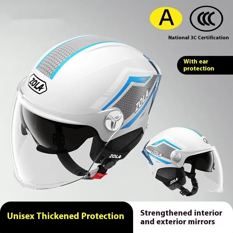 Children's 3C motorcycle half helmet in multiple colour variations with universal sizing