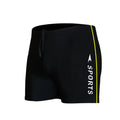 Anti-embarrassment boxers swimsuit for men plus size L XL dark blue polyester polypropylene hot spring swimming trunks