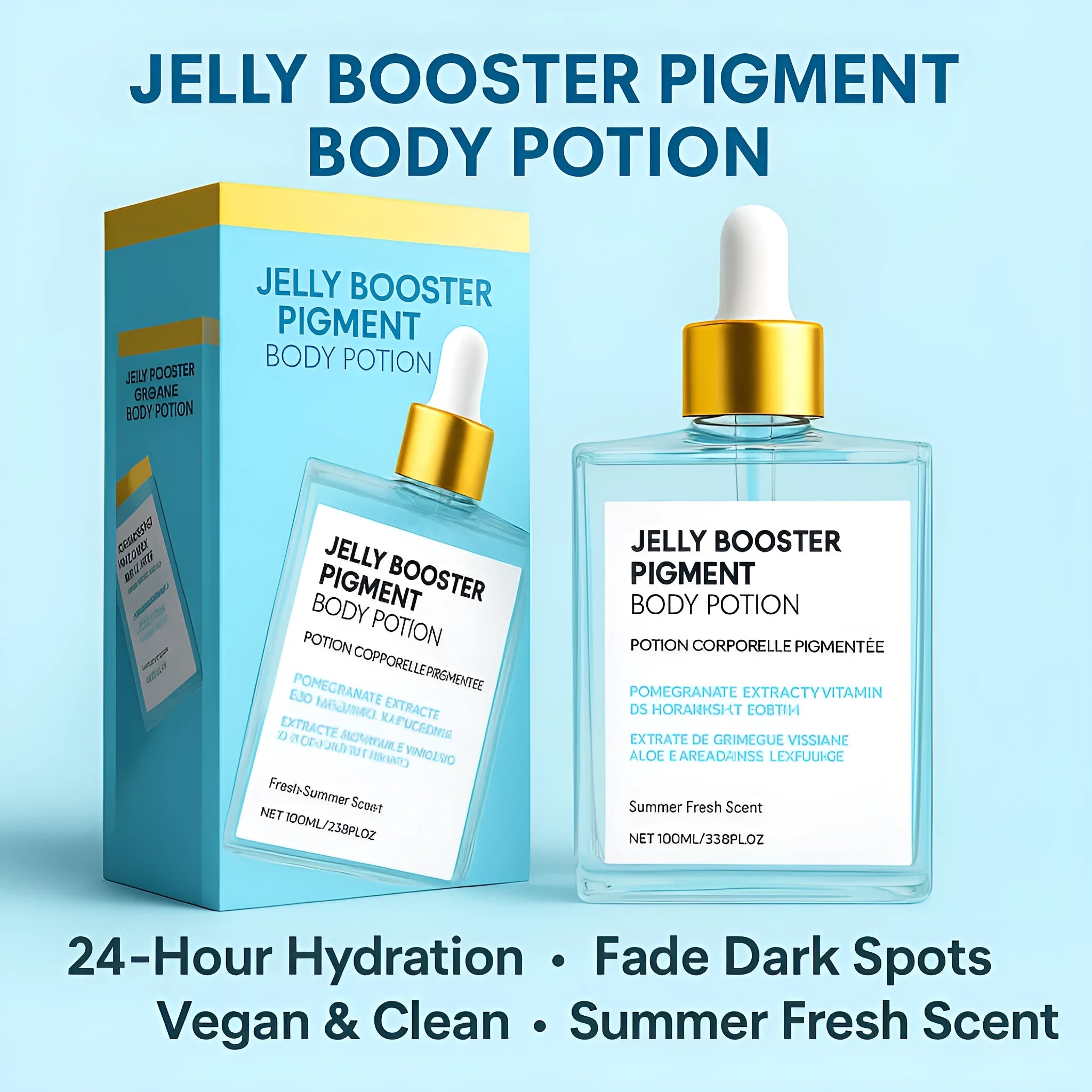 JELLY Brightening Body Jelly Booster 100ml pigment body potion in packaging