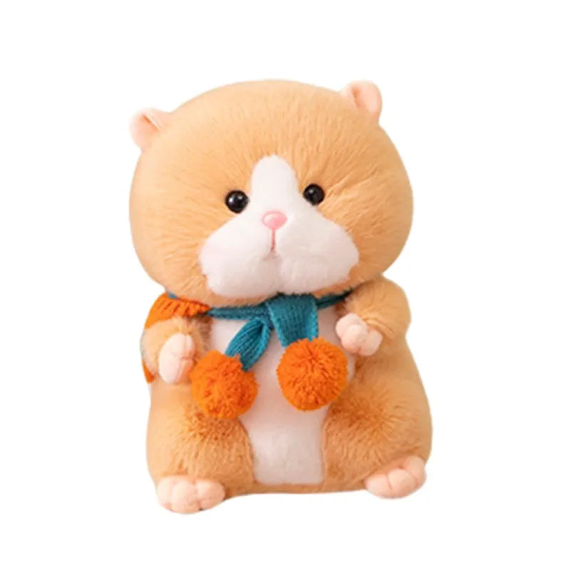 Djungarian hamster plush doll in brown, 25cm height, soft polyester fibre fabric with PP cotton filling