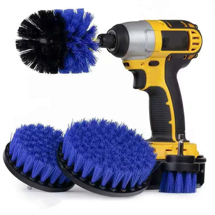 26-piece car cleaning brush set with telescopic handle and various brush heads