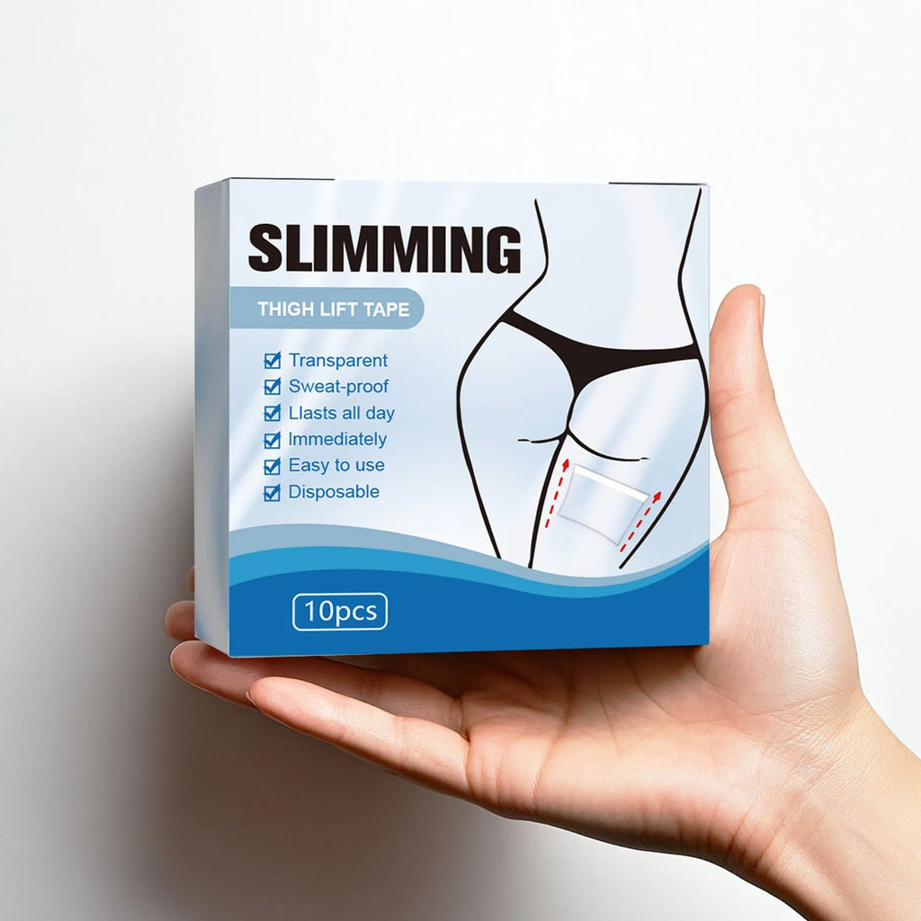 Box of ten white body shaping patches, each measuring 12 by 12 centimetres