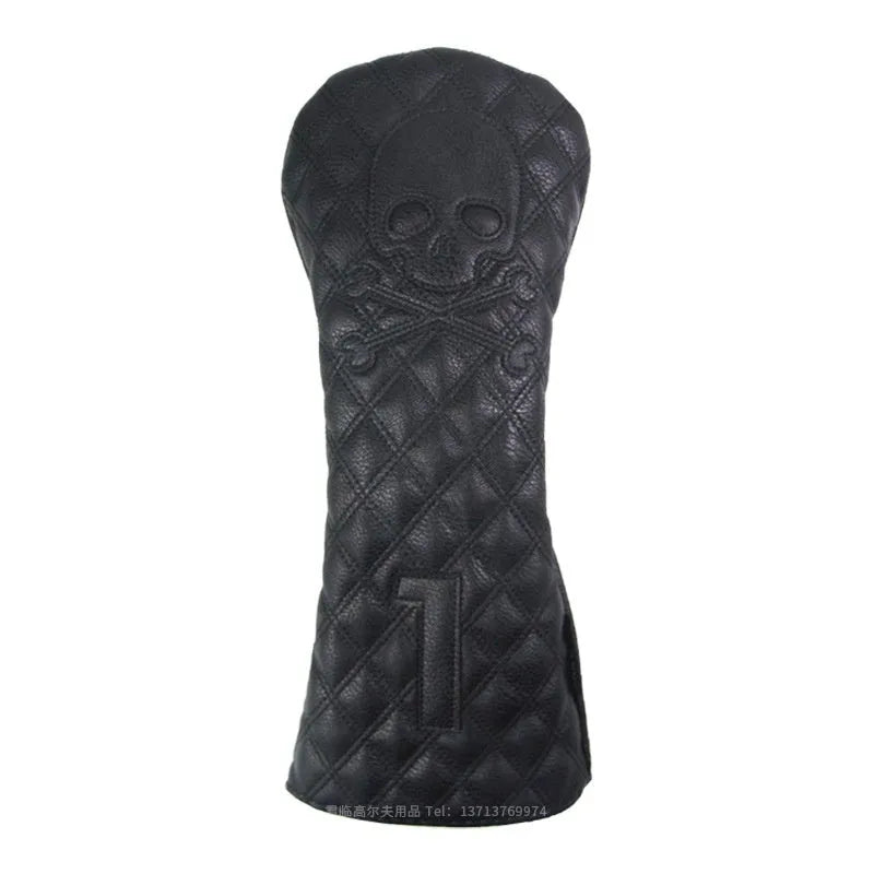 Black waterproof protective cover for wooden golf pole with zippered closure
