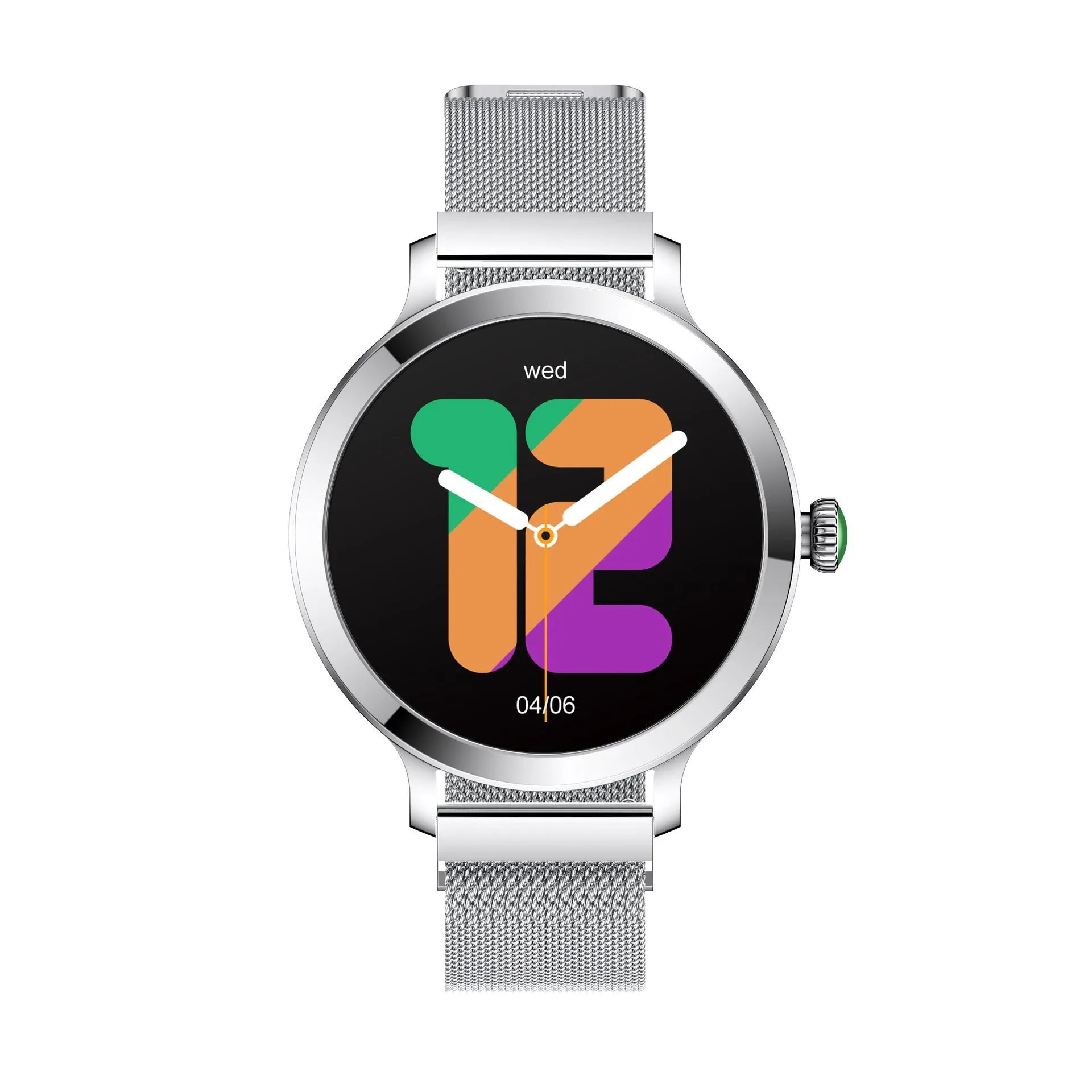 Women's AMOLED smartwatch with Bluetooth calling, gold steel case, 1.106 inch screen