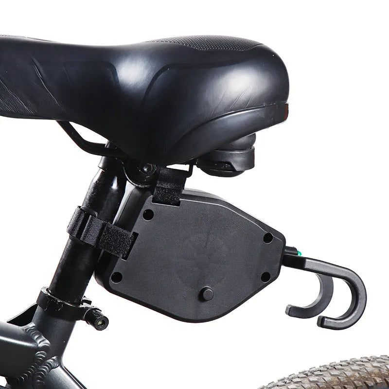 Black plastic/resin bicycle trailer traction rope for connecting child trailers to adult bikes