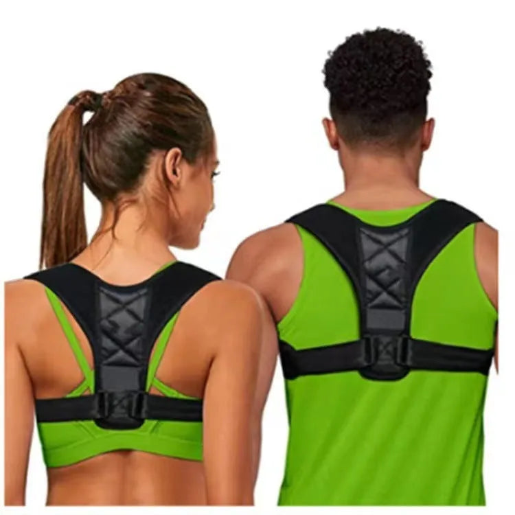Babaka brand adjustable nylon posture correction band for back support.
