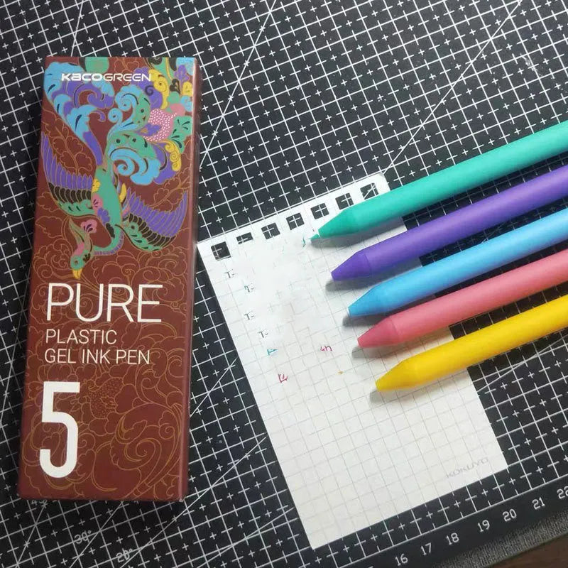 Candy Color Gel Pen 0.5mm fine point plastic shell 14.4cm assorted colours Macaron Morandi Guofeng