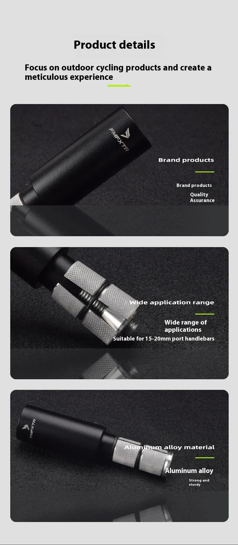 Pair of silver aluminium alloy folding bicycle handlebar extension rods showing extended and folded positions.