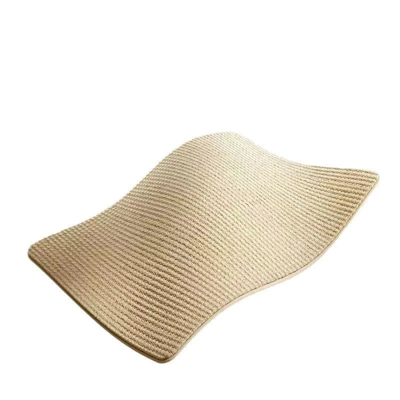 A rustic-style sisal cat scratch board available in small and large sizes.