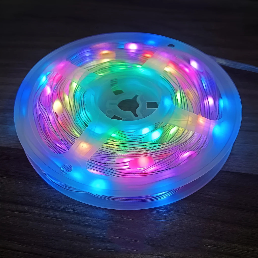 10-metre multi-colour LED party light string with 100 bulbs showing eight different lighting modes