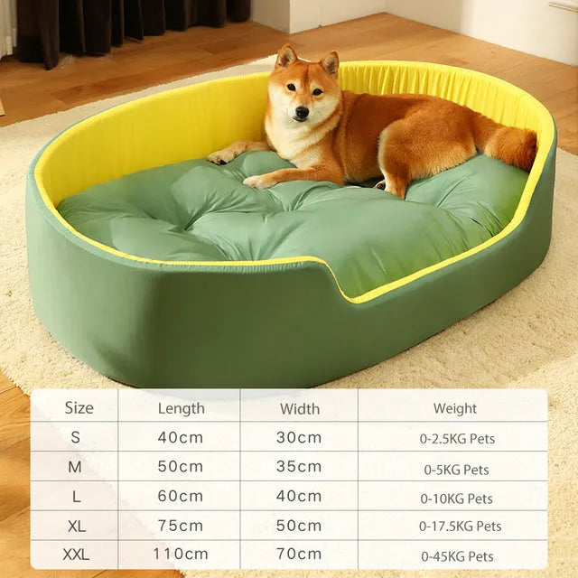 Sponge pet bed stereo nest, yellow black colour, rectangular shape for indoor use