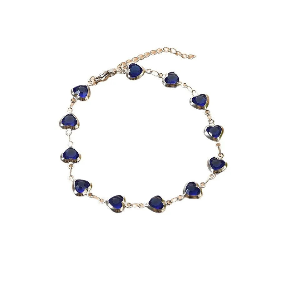 Devil's Eye geometric heart bracelet in stainless steel with multiple colour options