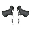 Pair of aluminium alloy road bicycle brake handles in black and black-silver colour options.