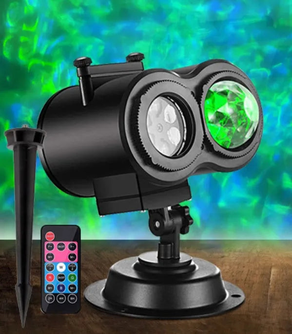 Outdoor double tube animated watermark LED soft light with waterproof casing.