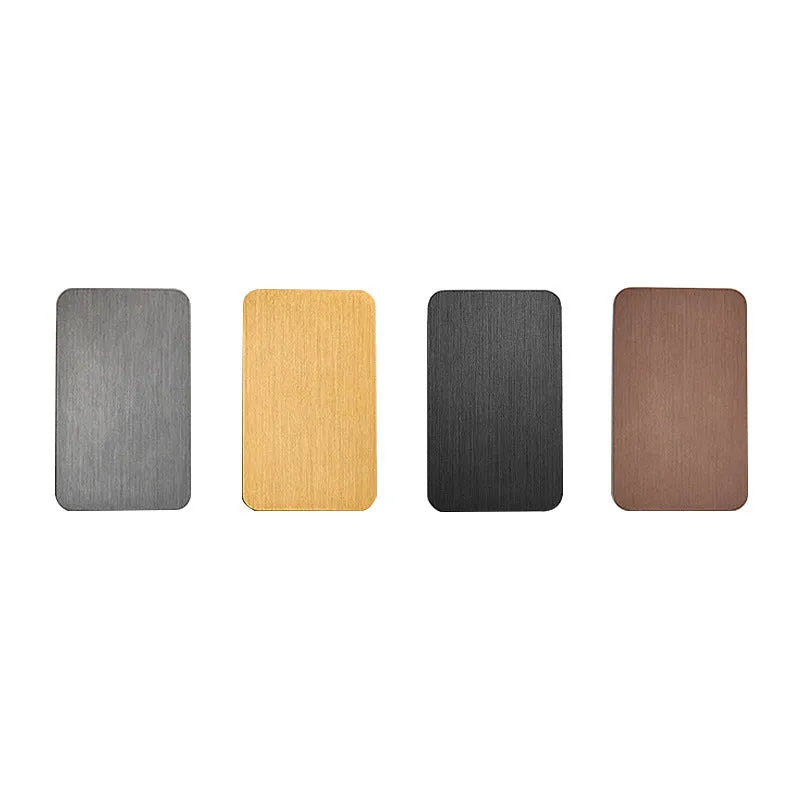 Slim minimalist Nordic-style LED wall lamp mounted on a wall, shown in a choice of colours and sizes.