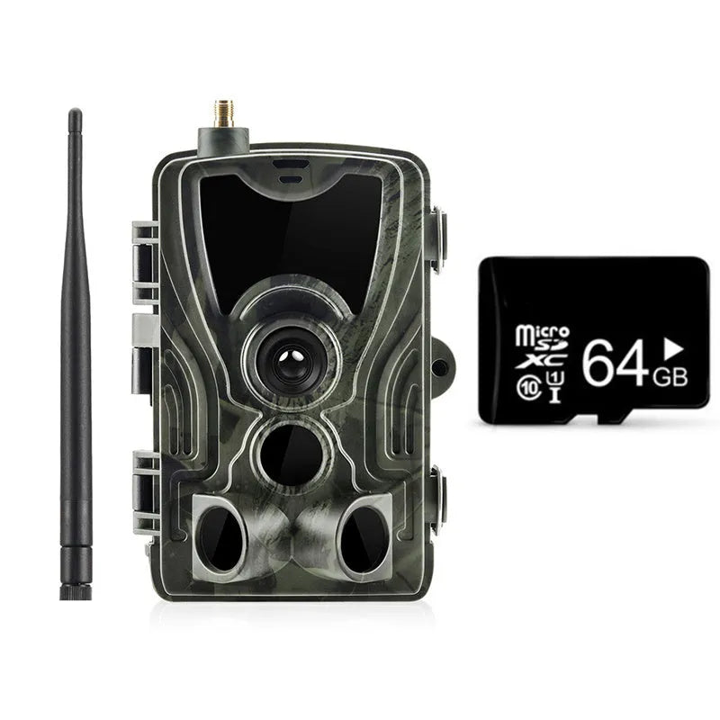 Outdoor waterproof surveillance camera with camouflage pattern and wide-angle lens for perimeter monitoring