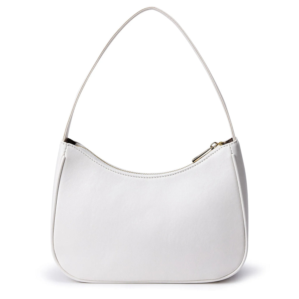 Retro-style waterproof shoulder bag in PU material with adjustable strap