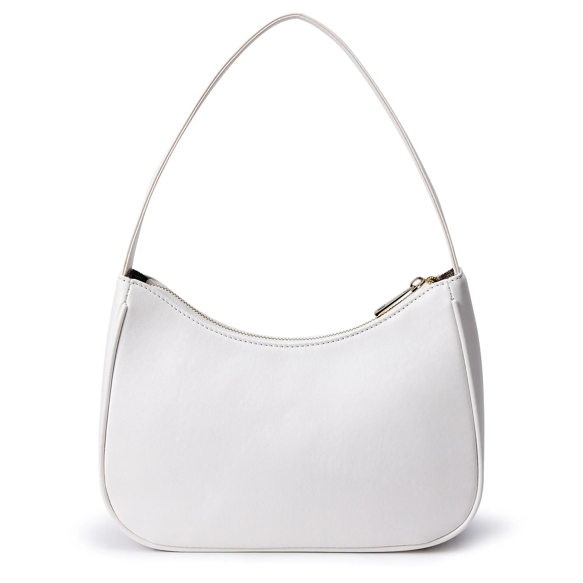 Retro-style waterproof shoulder bag in PU material with adjustable strap