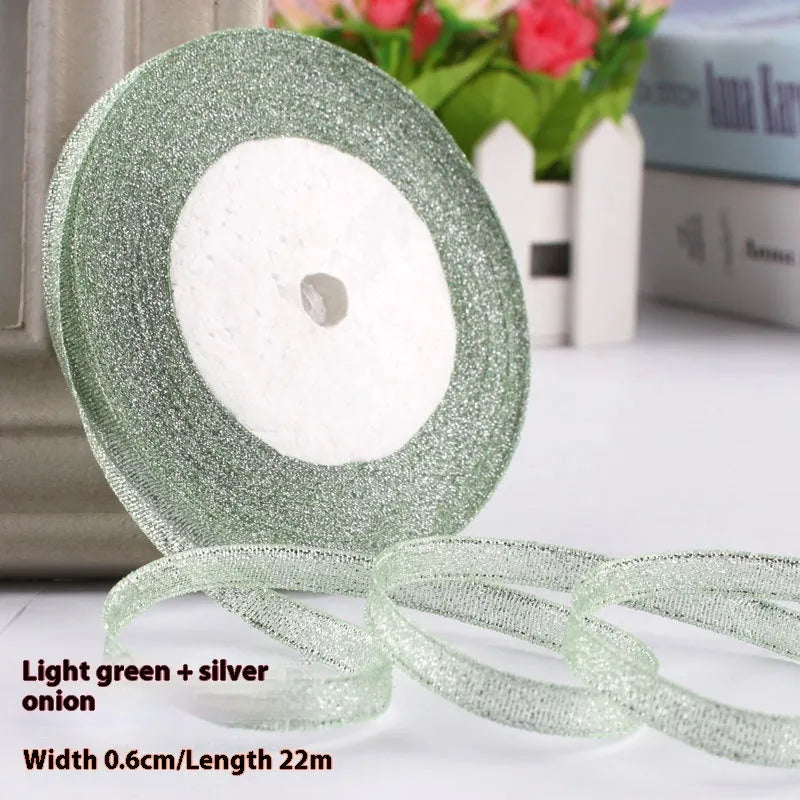 Roll of 0.6cm wide polyester gift ribbon in a choice of colours, with 22 metres per roll.