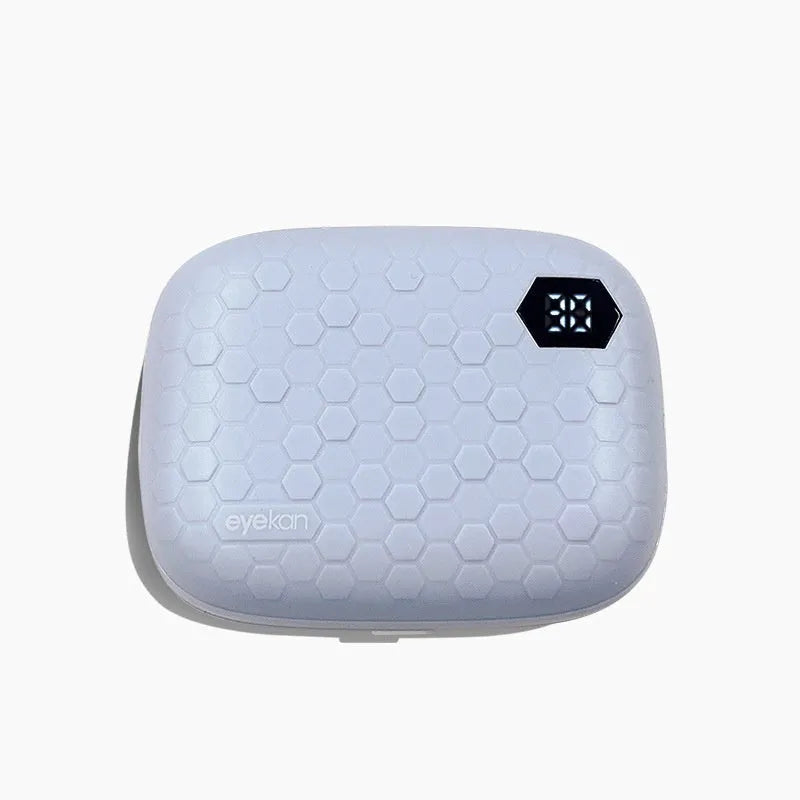 Pearl White automatic ultrasonic cleaning machine for invisible glasses, dimensions 85x65x30mm.