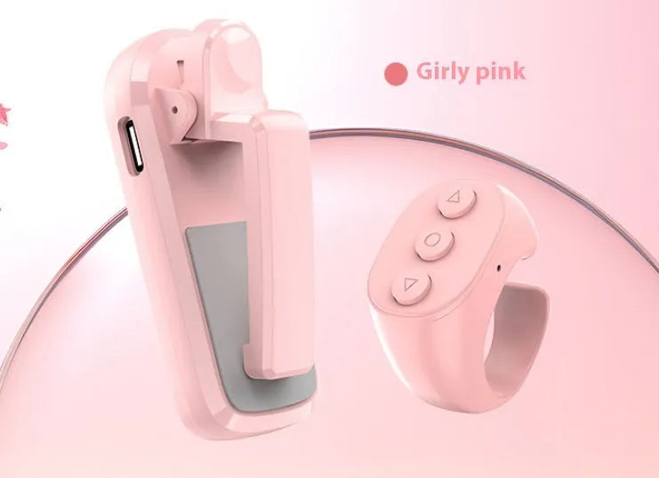 Wireless page turner remote control with clicker for hands-free reading on tablets and e-readers.