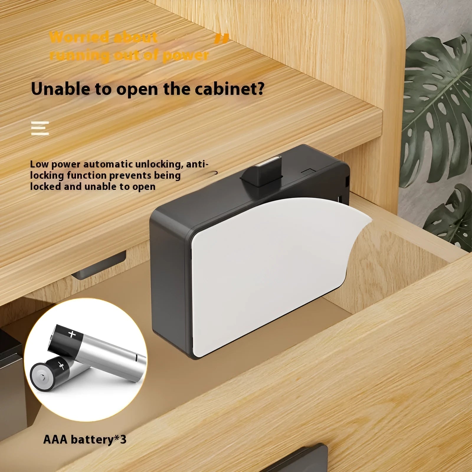 F079 invisible drawer lock with key for no-drill installation on cabinets
