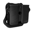 Universal black nylon magazine holder for storing documents on a desk